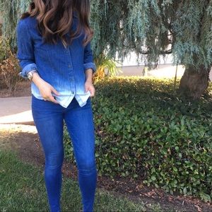 Ombré Denim Button Down